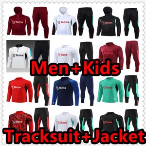 23 24 25 Tracksuit Soccer Jerseys Football Jersey Training Jacket Pants 23 2024 2025 Chandal Futbol Survetement Foot Maillot de Shirt Men and Kids