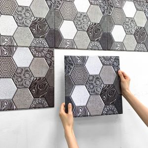 1/10pcs 3d Casca Boho e painel de parede de bastão Auto adesivo de cozinha backsplash adesivo de parede mais grossa adesivo de ladrilho