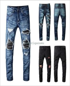 2023 Mens Designer Jeans New Fashion Brand Men Black Jeans Skinny Ripped Mens Denim Motorcykel Biker Pants4694084