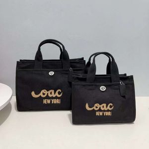 High Version Canvas 2024 New Cargo Tote Large Capacity Embroidered Handheld One Shoulder Crossbody Bag 80% factory wholesale