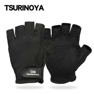 Спортивные перчатки Tsurinoya Half-Thing Gloves Летняя защита на открытом воздухе спортивная рыбалка велосипедная защита. Летние универсальные перчатки Q240525