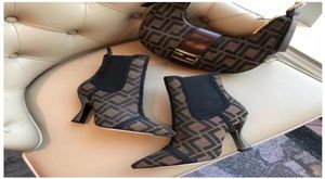 Brown Colibri Highheeled Chelsea Boots Boots Cheel Cyel مدببة أصابع قدمية تجوارب خارجي للنساء للنساء DE8194944