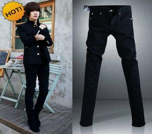 Black Micro Elastic SKinny Jeans Men Teenagers Casual Pencil Pants Cotton Thin Boy Handsome Hip Hop trousers 28343125684