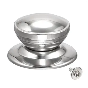 Einweg -Geschirr Uxcell Universal Pot Deckel Deckknopf Griff 1,73 Zoll Höhe Edelstahl 2 PCs