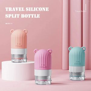 Storage Bottles Silicone Cosmetic Container Dispenser Squeeze Bottle Flip Cap 30ml 60ml 90ml 120ml Lotion Portable Travel