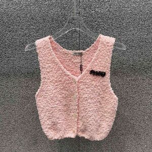 Two Piece Dress Mm24 Fashionable Rhinestone Letter Temperament Small Fresh Versatile Slim Knit Vest