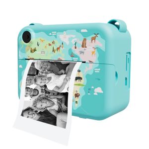 Digital Children Camera för POGIGRAFI mini Printer Portable Thermal Instant Print Po Kids Video Education Toy Gift 240524