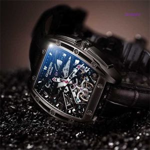 RM Watch Luxury Watch Top 10 Swiss Brands Men's New Watch hela automatiska fyrkantiga Mechanical Watch Hollow Waterproof Men's Watch Trend