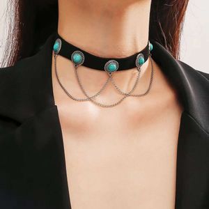 Dark Personalized Punk Black Leather Necklace Chocker Gothic Jewelry