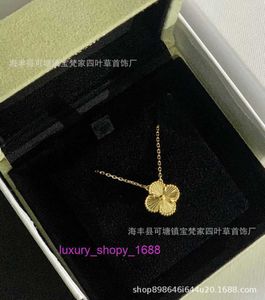 ORIGINAL 1TO1 VAN C-A ​​VERSION CLOVER HIGH NACKLACE LASER CNC Precision S925 Silver Plated 18K Thick Gold84Tz