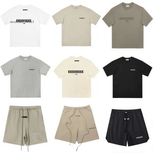 EssentShorts camiseta camisa de algodão letra de algodão camisa impressa de verão masculino e feminino T-shirt algodão Manga curta Size s-xl e544