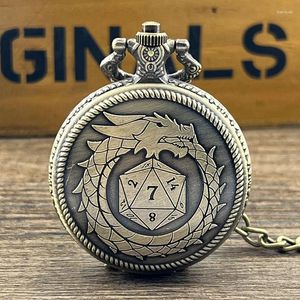 Party Decoration Pocket Watch & Mini Metal Polyhedral Dice Set Table And Board Games Cool Without Dial