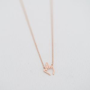 Fashionable finger pendant necklaces Uncivilized gestures middle finger pendant necklaces Originality style necklaces first gift for wo 177c