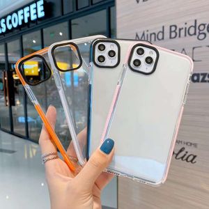 Dual Color Soft TPU Cases For Iphone 15 Pro Max 14 Plus 13 12 11 X XS XR 8 7 Plus 6 6S Hybrid Hit Color Fashion Luxury Bicolor Clear Transparent Phone Cover Back Skin