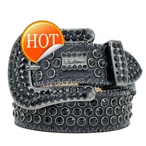 Bb Belt Simon Belts for Men Women Shiny Diamond Multicolour with Bling Rhinestones As Gift Designer h buckle high end belt cinturones