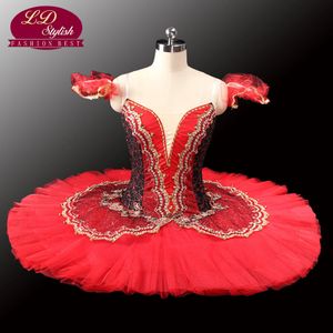 Adult black Red Professional Tutu Red Ballet Tutus For QERFORMANCE Black Swan Costume Girls Ballet TutuLD0014 220I