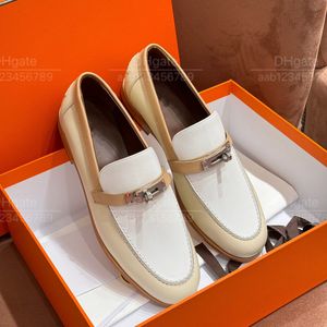 Top Quality Luxury shoes Classic Designer Shoes Women's Loafers Tri-color all handmade leather spring and summer casual fashion women's shoes original box packaging.