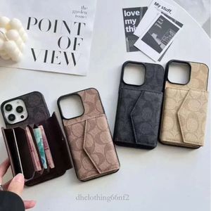 Projektant telefonu Crossbody Portfel Uchwyt karty iPhone do Apple iPhone 15 Pro Max 14 13 12 11 Skórzane skrzynki z telefonami komórkowymi osłona smycz 8d9f