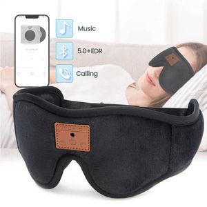 Sömmasker Bluetooth Sleeping Hörlurar 3D Eye Mask Total Blockout Light Eyeshade Earbjudningar Musik Eörlurar Övergyllda Sleeping Mask Laddar Q240527