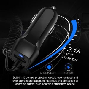 USB Car Phone Charger For Samsung S10 S9 Plus Car-charger Micro USB Type C Cable Fast Quick Charge For Xiaomi Huawei SONY