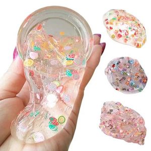 Clay Dough Modeling Creative Transparent Crystal Mud Childrens Dekompression Fruktfjäril plast Diy Puzzle Toy Gifts WX5.26