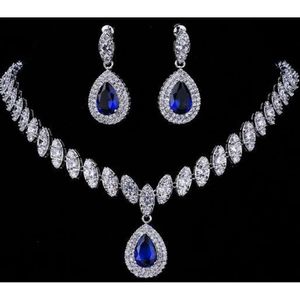 Conjuntos de jóias de noiva simuladas emmaya conjuntos de colar de cor prata 4 cores jóias de casamento parure bijoux femme 821