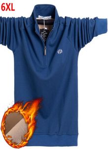 Winter longsleeved shirt plus velvet Extra large size 6XL thick lapper zipper shirt 5XL1625502