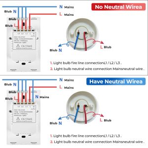 Tuya Zigbee Smart Touch Switch Leuchte kein neutraler Draht ohne Kondensator 1/2/3gang US Brasilien 110-240V Wand eingeschaltet für Alexa Google Home