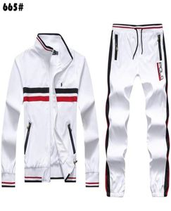 Tracksuit Frühling Herbst Herum Männer Tracksuits Polo Sweatshirts Pferd Stickerei Jogger Sportanzug Herren Sportbekleidung Set PS Größe M2XL9664355