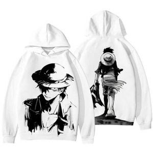 Аниме One Piece 3D Hoodie The Pirate King Luffy Cooled Mudsies and Wothrints Детская уличная одежда мужская пулочка зимняя толстовка x067819286