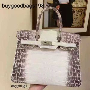 Bk Designer Bag Himalayans Handbags Genuine Leather New Nile Crocodile Hand Sewn Luxury Handbag Large Capacity Classical Larger rj