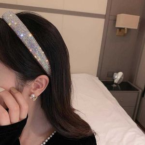 Huvudbonad hårtillbehör hårklämmor Barrettes Shiny Rhinestone pannband Silver Färg Hårband Velvet Headwear For Women Accessories SMyckespresent Girl Girl Girl Friend