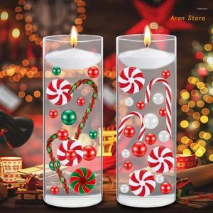 Decorazione per feste 106 pezzi di riempitivo per vaso di Natale per perle galleggianti per perle geli di ghirlande per perle di gelier