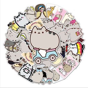 10/30/50pcs fofos adesivos de gato grossa decalques de desenhos animados engraçado