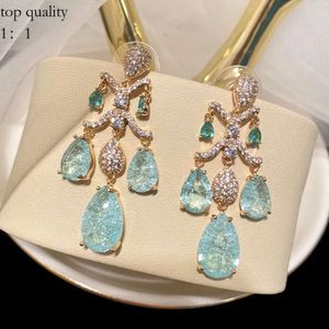 Designer Jewelry Dangle Luxury Vintage Drop Shaped Zircon Women Earrings Pendant Retro Elegant Ladies Goth Girl Gift Aesthetic Accessories 336