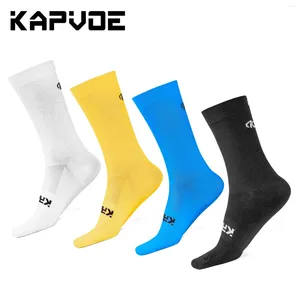 Sports Socks Kapvoe-Professional Cycling Sock For Men Original Breathable Bike Outdoor Racing Basketball