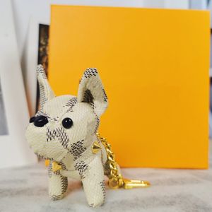 ウォレットデザイナーレザーレターパターンカーキーチェーンギフトバッグ用犬のペンダントキーチェーン犬アクセサリー