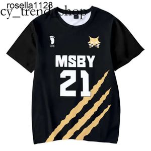 24SS Designer Haikyuu Msby Black Jackal 3d Summer T-Shirt Msby Tees o-neck الموضة قصيرة الأكمام الكرتونية غير الرسمية للنساء