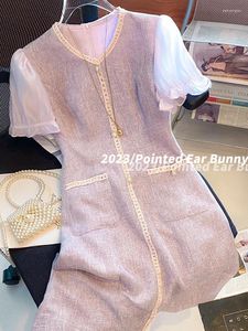 Casual Dresses French Slim V-neck Dress With A High-end Feel Light Luxury Gentle Style Niche Temperament For