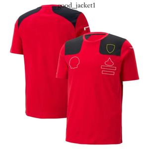 F1 Formula One Short Men's And Women's 2023 F1 Team T-Shirt Polo Suit Four Seasons Formula One Red Racing Suit Official Custom 704