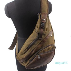 Cross Body Men Canvas Casual Travel Motorrad mit hoher Kapazität Messenger Schulter Sling Pack Brust e Bag 300Q