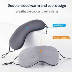 Sleep Masks Sleeping Eye Mask Korean Style Ice Silk Warm And Cool Dual Use Adjustable Travel Light Blocking Breathable Eye Mask Q240527