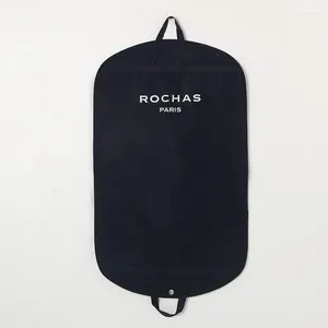 쇼핑 가방 200pcs 고급 드레스 커버 의류에 맞춤형 브랜드 프린팅을 포장 용 의류 용 직물 수트 가방