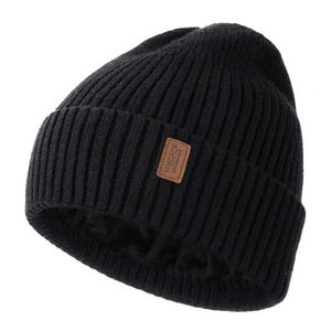 Wmcaps hattar för män kvinnor, fleece fodrad mössa varma vintermössor unisex mode stickad manschetter mössa