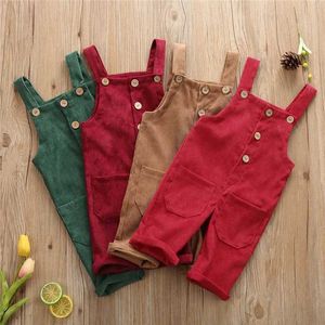 Overalls ROMPERS 1-5 Jahre Uni Baby Cord-Anhänger Jumpsuit mit verstellbaren Schultergurt-Taschen für Jungen und Mädchen im Frühjahr Herbst-Overall WX5,266SXJ geeignet