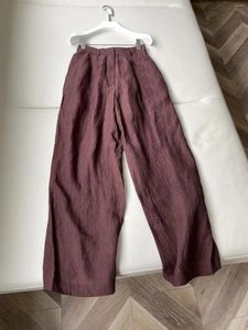 Women's Pants 2024 Fashion Loose Casual Linen Trousers 0513