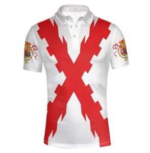 Impero spagnolo gioventù Nome realizzato personalizzato Numero Spagna Imperio Polo Shirt Burgundy Monarchia cattolica ispanica Stampa Po Flag Clothin9973406