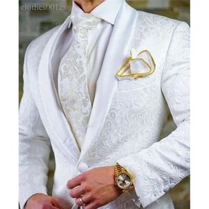 Ultimo smoking di design smoking side sfogato bianco scialle paisley vestiti da matrimonio in giro per uomini da ballo da ballo set di cappotti set k 82 EAEC