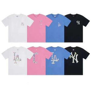 High quality ML * Korean version trendy brand 24 spring/summer NY letter chessboard plaid printed T-shirt casual men's and women's short sleeved