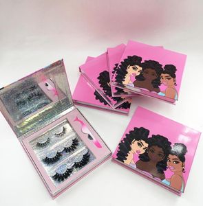 2020 Новое прибытие Mink False Eshies Book Custom Упаковка Магнитные подарочные коробки Девушка Резульирусы с пакетами для макияжа с Twezer4861477